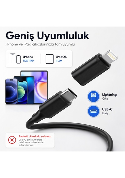 Uninet iPhone Uyumlu Ve Android Uyumlu 2 Kameralı 5metre Kablolu Endoskop Yılan Kamera