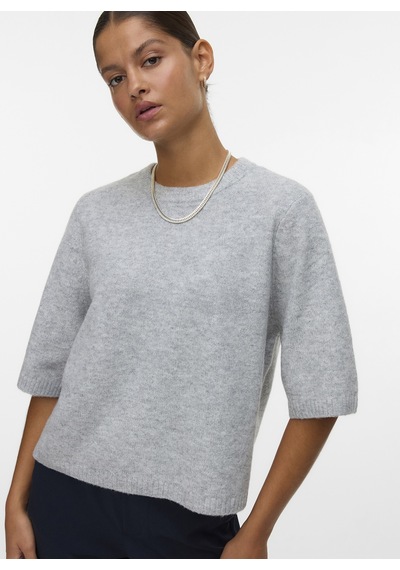 Vero Moda Gri Kadın Bisiklet Yaka Kazak 10325934-bs000086