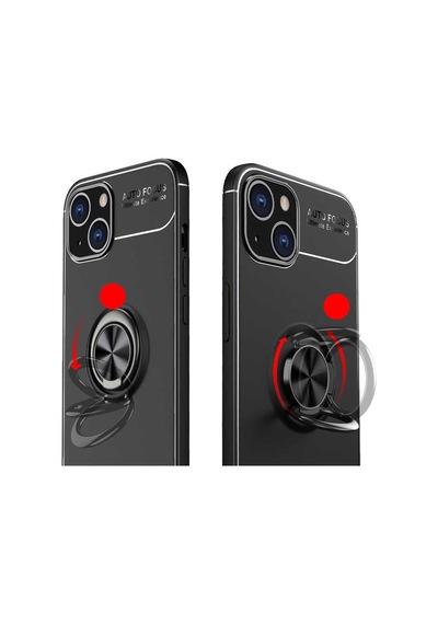 Apple Uyumlu iPhone 14 Tchs Ravel Silikon Kılıf-siyah Siyah Siyah