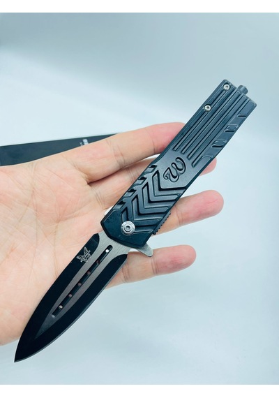 Benchmade Marka Siyah Metal Kasa Kamp Çakı //21cm-m131 Siyah