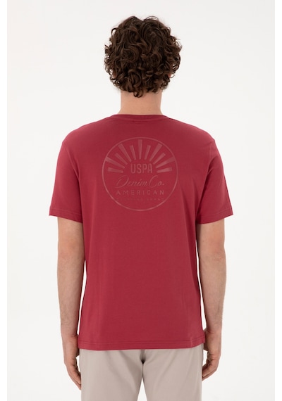 U.S. Polo Assn. Erkek Regular Fit Bisiklet Yaka Vişne Tişört 50300268-VR223