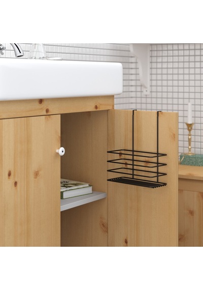 Teknotel Askılı Dolap İçi Tek Katlı Banyo&mutfak Rafı Mat Siyah S Siyah
