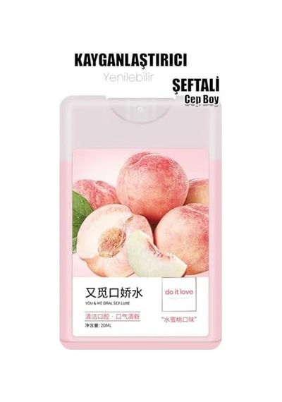 - Şeftali Aromalı Su Bazlı Kayganlaştırıcı - 20ml - Oral Ve Anal Uyumlu Sprey - Nefes Tazeler