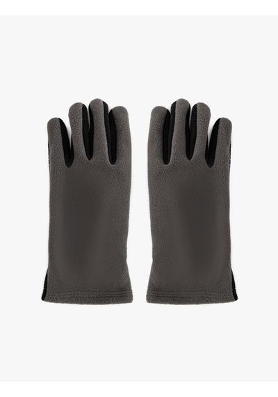 Koton Polar Eldiven İki Renkli Antrasit 6wam50034aa
