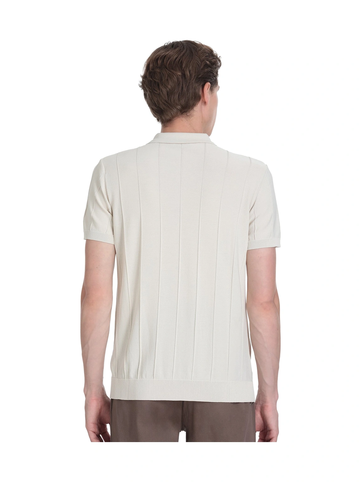 Hatemoğlu Ekru Regular Fit Polo Yaka Rayon Tişört 35622 453419