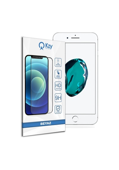 Apple Uyumlu iPhone 7 Plus Beyaz Tam Kaplayan Temperli Ekran Koruyucu Cam (482508535) 10 Tl Fark Ile Şeffaf Kılıf