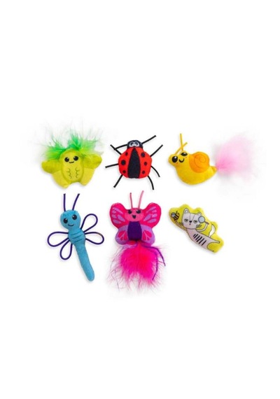 Petstages Cute As A Bug Böcek Şeklinde Catnip'li Kedi Çiğneme Oyuncağı 6'lı Paket