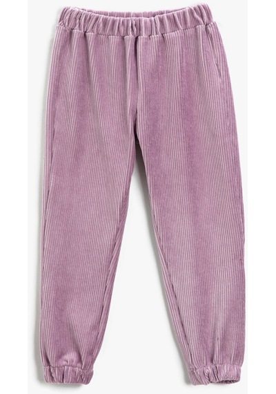 Koton Fitilli Kadife Jogger Eşofman Altı Lila 3wkg40054ak 3WKG40054AK353 Lila