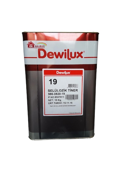 Dewilüx Selülozik Tiner 10 Kg 12 Litre