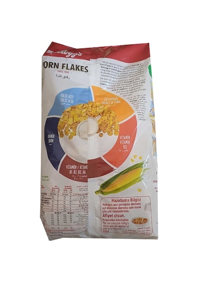 Kellogg's Corn Flakes Kahvaltılık Mısır Gevreği 650 Gr,lif Kaynağ 8'li Paket