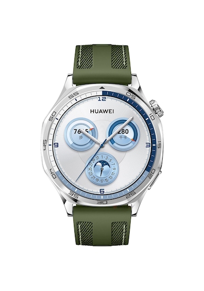 Sneezy Huawei Watch Gt5 Pro 46mm İle Uyumlu Metal Tokalı Dikiş Detaylı Şık Dokuma Silikon Kordon