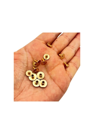 Çanta Aksesuar Vidalı Trok Rivet Light Gold Renk 4 Adet