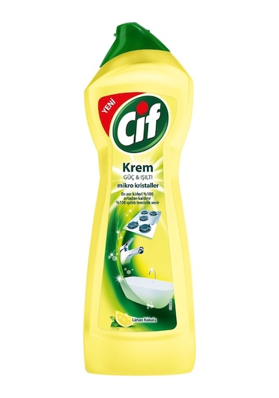 Cif Krem Mikro Kristaller Yüzey Temizleyici Limon Kokulu 3 x 750 ML