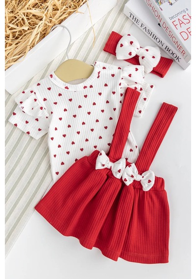 Babymod Kız Bebek Fiyonklu Bandanalı Yazlık %100 Pamuk Şık Elbise Etek Jile Dogum Günü Özel Gün Takım Kırmızı Babymod Kız Bebek Fiyonklu Bandanalı Yazlık %100 Pamuk Şık Elbise Etek Jile Dogum Günü Özel Gün Takım Kırmızı