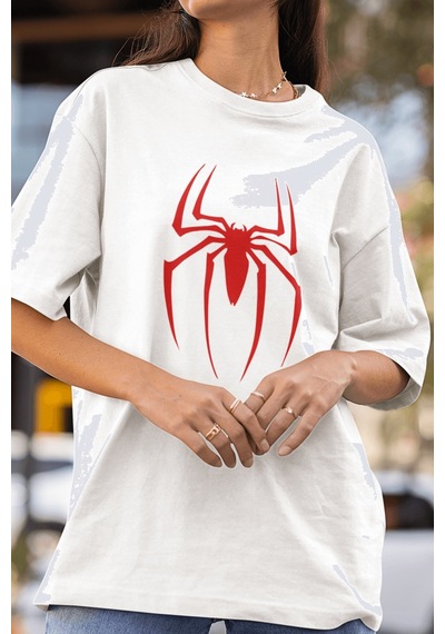 Kırmızı Spider Ön Baskılı Tişört 001