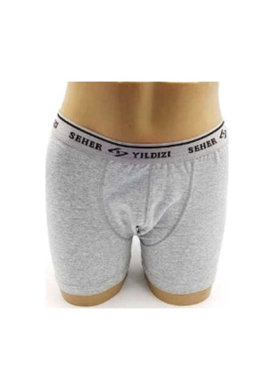 Seher Yıldızı Elastan Boxer Ser0060 6'lı Paket Gri