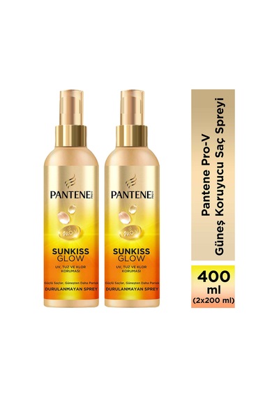 Pro-v Sunkiss Glow, Güneş Ve Klor Koruyucu Durulanmayan Saç Spreyi 200ml X 2