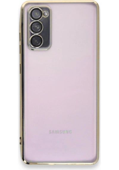 Tedar Samsung Galaxy Uyumlu S20 Fe Kılıf Razer Lensli Silikon - Gold Najmaddin standart
