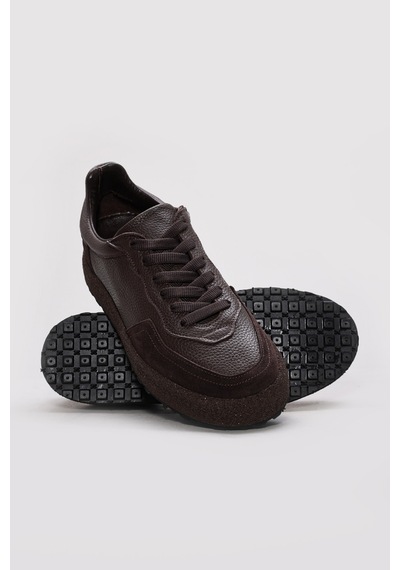 FAST STEP Hakiki Deri Erkek Casual Ayakkabı 723ma118 Kahve