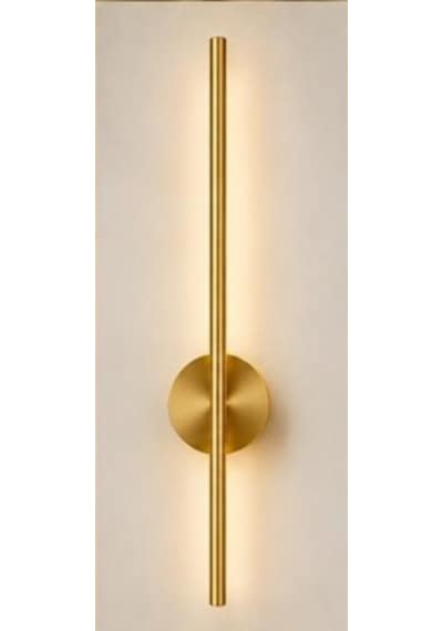 Çubuk Aplik Pilli Gold Kasa Yuvarlak Taban 3200k Gün Işığı Siyah