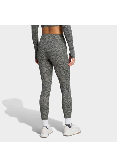 Adidas Optime Primelift Snake Kadın Siyah 7/8 Tayt Kq8314