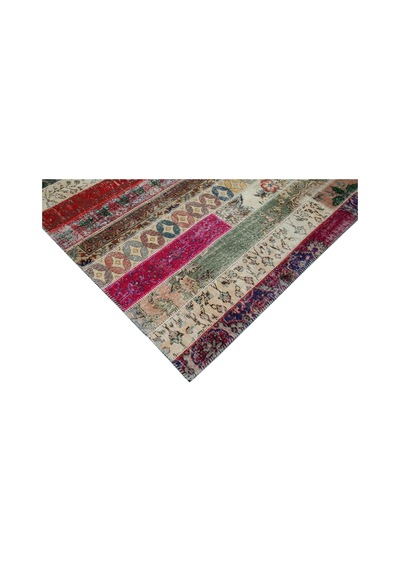 Bespoky Patchwork Modern Çok Renkli Salon Halısı El Dokuma 31005