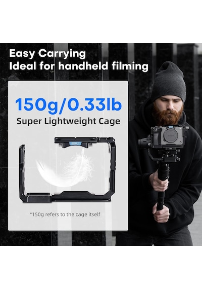 Sony Fx3/fx30 İçin Üst Saplı Tam Kamera Kafes Kiti, Xlr Kulp İle Uyumlu, Hdmı İçin Kablo Kelepçesi, 1/4"-20 Dişli Delikler, Arrı, Soğuk Ayakkabı Ve Nato Ray İçin 3/8" Yerleştirme Sony Fx3/fx30 İçin Üst Saplı Tam Kamera Kafes Kiti, Xlr Kulp İle Uyumlu, Hdmı İçin Kablo Kelepçesi, 1/4"-20 Dişli Delikler, Arrı, Soğuk Ayakkabı Ve Nato Ray İçin 3/8" Yerleştirme