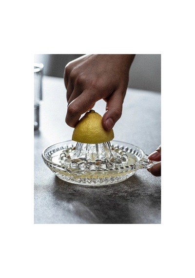 Özel Üretim Yemek Hazırlığı İkramlık Sunum Ürünü Cam Limon Sıkacağı Çok Renkli