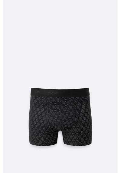 Avva Erkek Siyah Desenli Tekli Regular Fit Boxer A61y9505