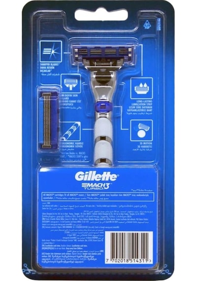 Gillette Mach3 Turbo 3D 2 Yedekli Tıraş Bıçağı