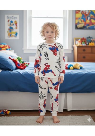 Bunny Hopp Desenli Erkek Çocuk Pijama Takımı %100 Pamuk Mevsimlik Bisiklet Yaka Manşetli BEYAZ Bunny Hopp Desenli Erkek Çocuk Pijama Takımı %100 Pamuk Mevsimlik Bisiklet Yaka Manşetli BEYAZ