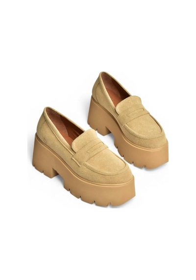 Fox Shoes Y272972502 Bej Süet Kalın Tabanlı Günlük Kadın Ayakkabı Fox Shoes Y272972502 Bej Süet Kalın Tabanlı Günlük Kadın Ayakkabı
