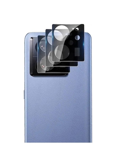 Kilifone - Xiaomi Mi 13t Uyumlu - Kamera Lens Koruyucu 3d Kamera Camı - Şeffaf