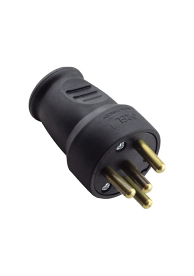 Kauçuk 3x25 Amper Trifaze Erkek Fiş - 380 Volt - Or2201