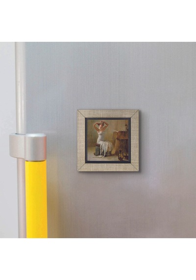 Banyo Sonrası Theodore Jacques Ralli, 1901 Baskılı Mdf Magnet 7x7 46