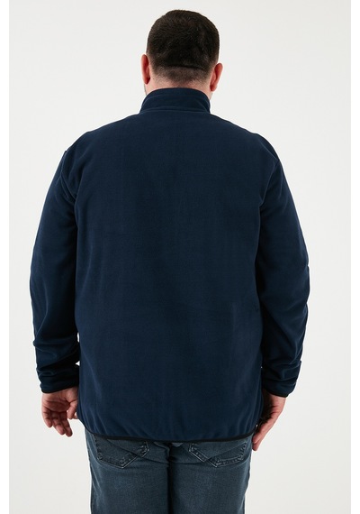 Buratti Regular Fit Dik Yaka Fermuarlı Büyük Beden Polar Erkek Hırka 5906028B Lacivert Buratti Regular Fit Dik Yaka Fermuarlı Büyük Beden Polar Erkek Hırka 5906028B Lacivert