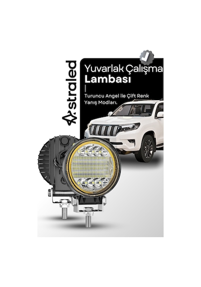 72w 12-24 Volt Yuvarlak Angel Spot Far Oto Çalışma Lambası Atv Kamyon Tır Traktör Offroad