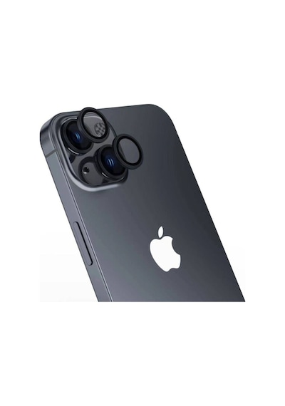 Apple Uyumlu iPhone 15 Plus Zore Safir Cl-15 Parmak İzi Bırakmayan Anti-reflective Kamera Lens Koruyucu Siyah