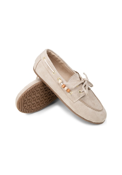 Deery Kadın Bej Bağcıklı Loafer Ayakkabı - K2903zbejm01