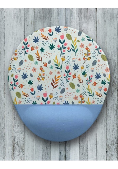 Minik Çiçekli Oval Bilek Destekli Mouse Pad Mousepad
