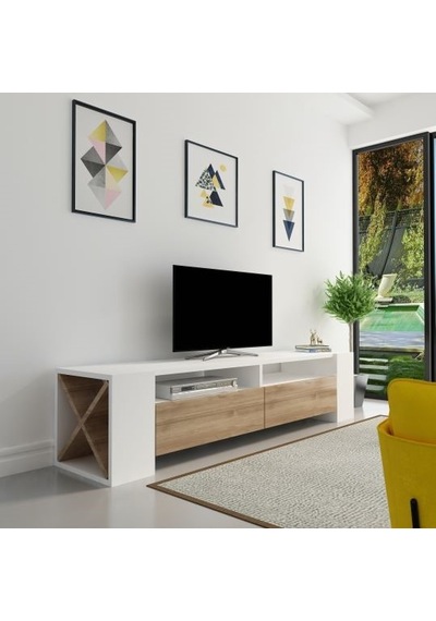 Tv Ünitesi Sasa Bc203 Beyaz Ceviz