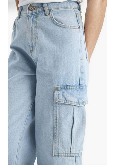 Defacto Kız Çocuk Wide Leg Kargo Geniş Paça Jean Pantolon E5878a825aunm63 Mavi Defacto Kız Çocuk Wide Leg Kargo Geniş Paça Jean Pantolon E5878a825aunm63 Mavi