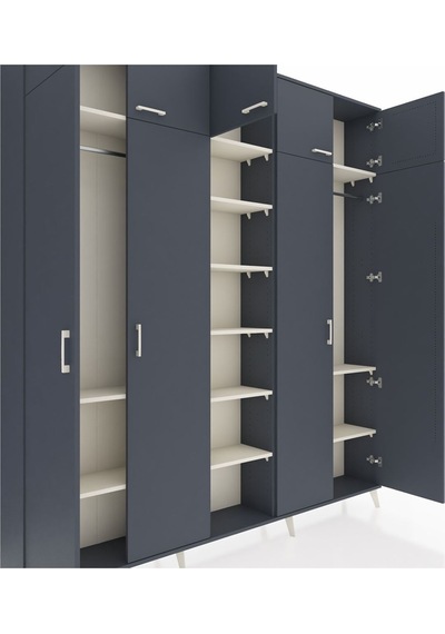 Arges Dolap 12 Raflı 9 Kapaklı 2 Askılı 220x30x243 Antrasit-antrasit/aytaşı Antrasıt/aytası Arges Dolap 12 Raflı 9 Kapaklı 2 Askılı 220x30x243 Antrasit-antrasit/aytaşı Antrasıt/aytası