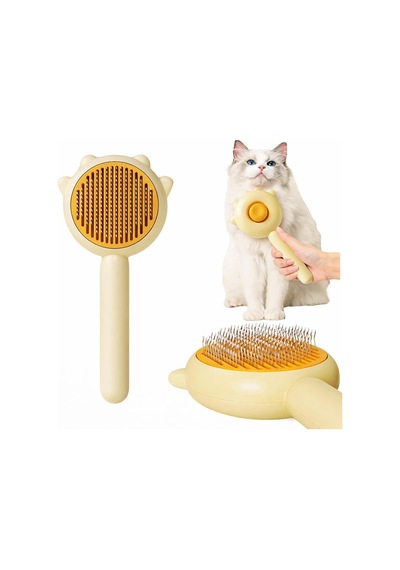 3b Trend Kedi Ve Köpekler İçin Pati Görünümlü Tüy Toplama Tarağı Ergonomik Kolay Temizlenen Fırça