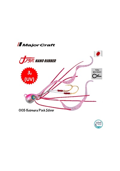 Major Craft Nano Rubber 3Gr 005 Keimura Pink Silver