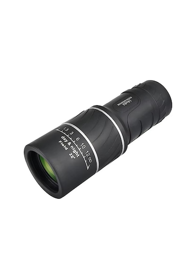 Upway 16x52 Monoküler Dürbün - Hd K9 Optik Cam Lens - 10x Yakınlaştırma Siyah