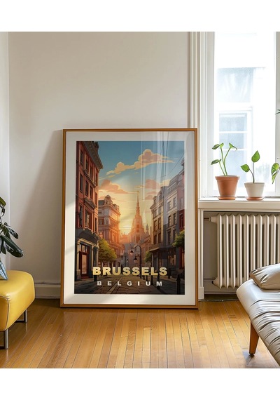 Çerçevesiz Poster Gün Batımında Zarafet