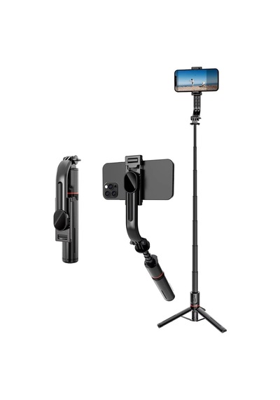 L12d Işıklı Selfie Çubuğu Uzaktan Kumandalı 116 Cm Tripod Özçekim Alüminyum Masa Üstü Tripod