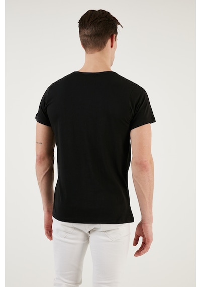 Buratti Pamuklu Slim Fit Bisiklet Yaka Erkek T Shirt 541California24 Siyah