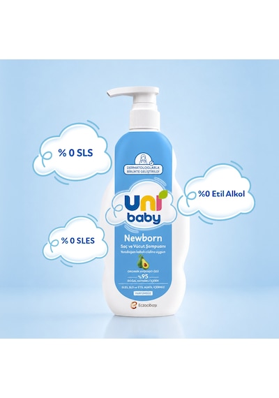 Uni Baby Newborn Yenidoğan Saç ve Vücut Şampuanı 500 Ml 3'lü